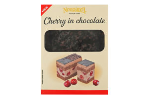 Торт бісквітно-кремовий Вишня в шоколаді Nonpareil лоток 500г