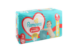 Трусики-підгузники для дітей 6-11кг 3 Pants 360 Pampers 62шт
