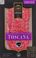 Ковбаса нарізка з м'яса птиці Тоскана Gremio с/к в/с лоток 0.075кг