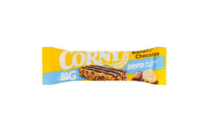Батончик злаковий з молочним шоколадом та бананом без цукру Corny м/у 40г