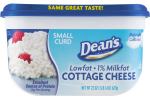 Dean's Lowfat Cottage Cheese Small Curd 22 OZ