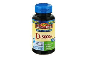 Nature Made D3 5000 IU Liquid Softgels - 90 CT