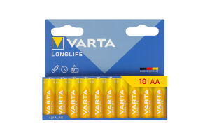 Елемент живлення лужний AA 1.5V LR6 Longlife Varta 10шт