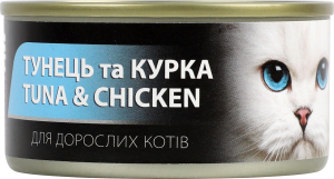 Корм д/котівз тунецем та куркою 85г ж/б ЕнімАлл