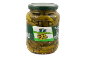 Огірки Пікулі мариновані 680г твіст/б Домашні продукти
