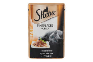 Корм д/к пауч індичка в желе Sheba 85г