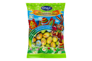 Конфеты из молочного шоколада с нежной кремовой начинкой из фундука Пасхальные яйца Only м/у 400г