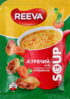 Крем-суп швидкого приготування зі смаком курки з локшиною Курячий Reeva м/у 17г