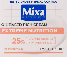 Крем для дуже сухої чутливої шкіри обличчя живильний Екстремальне живлення Mixa 50мл