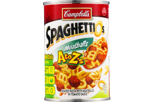 Campbell's Spaghetti O's Meatballs A to Z's