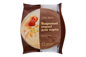 Коржи вафельные для торта с добавлением какао Lekorna м/у 90г