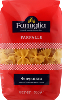 Изделия макаронные из твёрдых сортов пшеницы Farfalle Famiglia м/у 500г