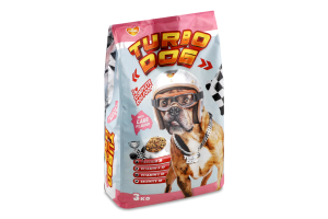 Корм сухий повнораціонний для дорослих собак зі смаком баранини Turbo Dog м/у 3кг