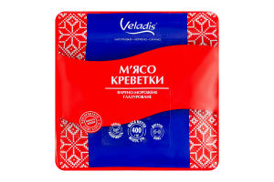 М'ясо креветки глазуроване Veladis в/м лоток 400г