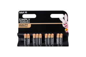 Элемент питания щелочной AAA LR03 MN2400 Simply Duracell 10шт