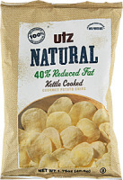 Utz Natural Gourmet Potato Chips Kettle Cooked 40% Reduced Fat