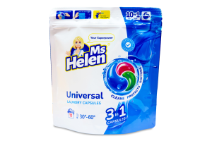 Капсулы для стирки універсальні 3в1 Ms Helen 11х16.5г