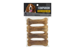 Companion Dog Chews Pressed Beefhide Bones - 4 CT