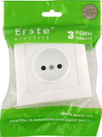 Розетка біла без заземлення Ерсте