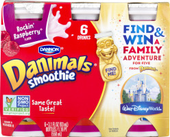 Dannon Danimals Smoothie Rockin' Raspberry - 6 PK