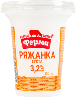 Ряженка 3.2% Густая Ферма ст 300г