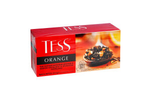 Чай Orange чорний з цедрою апельсина та ароматом апельсина 25*1,5г Tess