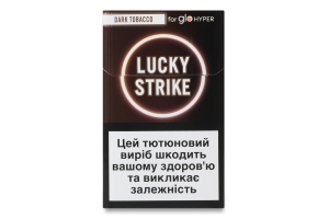 Виріб тютюновмісний для електричного нагрівання з фільтром Lucky Strike Dark tobacco 20шт