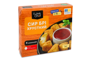 Сир в паніровці хрусткий Брі 0.16кг + соус Журавлина 0.03кг I Love Chef к/у 0.19кг