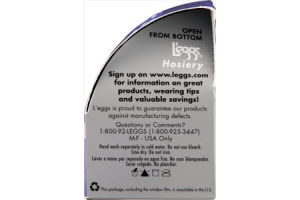 Leggs Sheer Energy Pantyhose B Jet Black Waistband Free