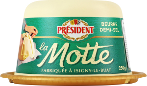 Масло кислосливочное 80% полусоленое La motte President п/у 250г