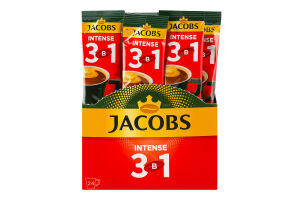 Напиток кофейный растворимый с сахаром и подсластителями 3в1 Intense Jacobs м/у 12г