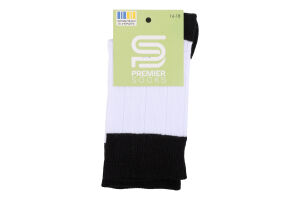 Шкарпетки дит Premier socks білі чорн резин р16-18