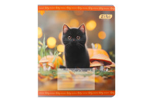 Зошит учнівський шкільний в клітинку 12 аркушів №ZB25.1753K Cats Kids line ZiBi 1шт