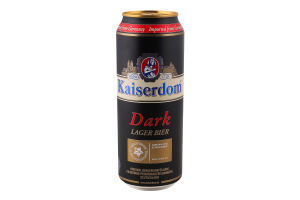 Пиво 0.5л 4.7% темне фільтроване пастеризоване Lager Dark Kaiserdom з/б