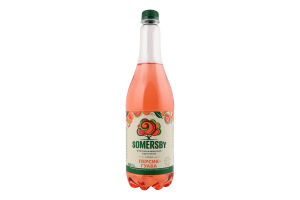 Сидр 950мл 4.7% обычный шипучий сладкий Персик-гуава Somersby п/бут