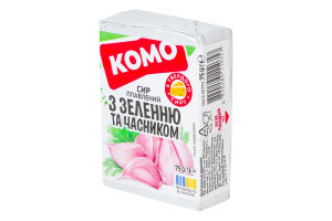Сир плавлений 35% З зеленню та часником Комо м/у 75г