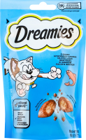 Корм сухой для взрослых котов и котят старше 8 недель Со вкусом лосося Dreamies д/п 60г