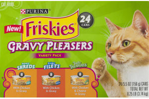 Purina Friskies Cat Food Gravy Pleasers Variety Pack - 24 CT