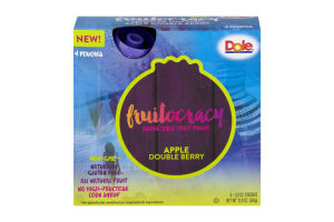 Dole Fruitocracy Squeezable Fruit Pouch Apple Double Berry