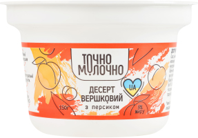 Десерт сливочный 9% с персиком Точно молочно ст 150г