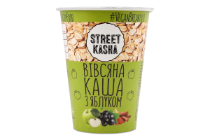 Каша швидкого приготування вівсяна з яблуком 50г стакан Стріт каша
