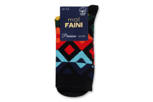 Носки мужские Moi Faini №113044 41-43 квадраты африка