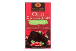 Шоколад Олд Коллекшн гіркий з журавлиною 200г Бісквіт-шоколад