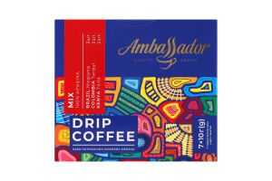 Кофе натуральный жареный молотый в дрип-пакетах Mix Ambassador к/у 7х10г