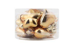 Набір підвісок новорічних золото скло 4см 12шт ARB101000