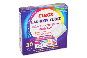Таблетки для прання Cleox кольорової білизни