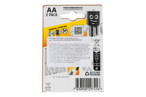 Батарейка АА 1.5V LR6 Alkaline Power Energizer 2шт