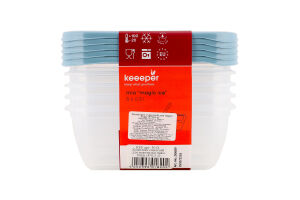 Комплект ємностей для морозилки прямокутних 0.5л №3012 Polar Keeeper 5шт