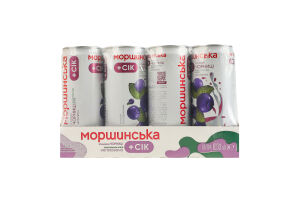 Напиток безалкогольный сокосодержащий негазированный со вкусом черники и экстрактом мяты Моршинська ж/б 0.33л
