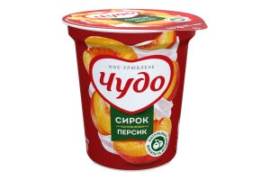 Творожок 5% взбитый с наполнителем фруктовым Персик Чудо ст 170г